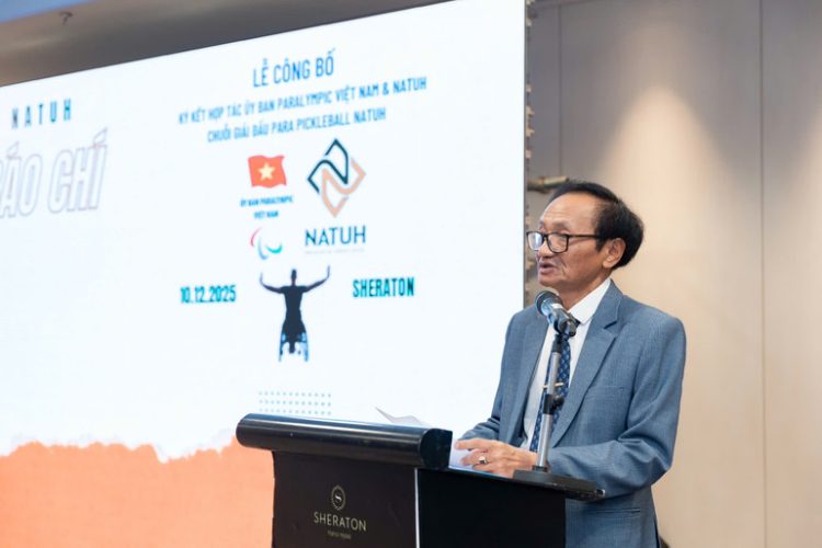 Ông Trần Đức Thọ, Tổng Thư ký Ủy Ban Paralympic Việt Nam phát biểu